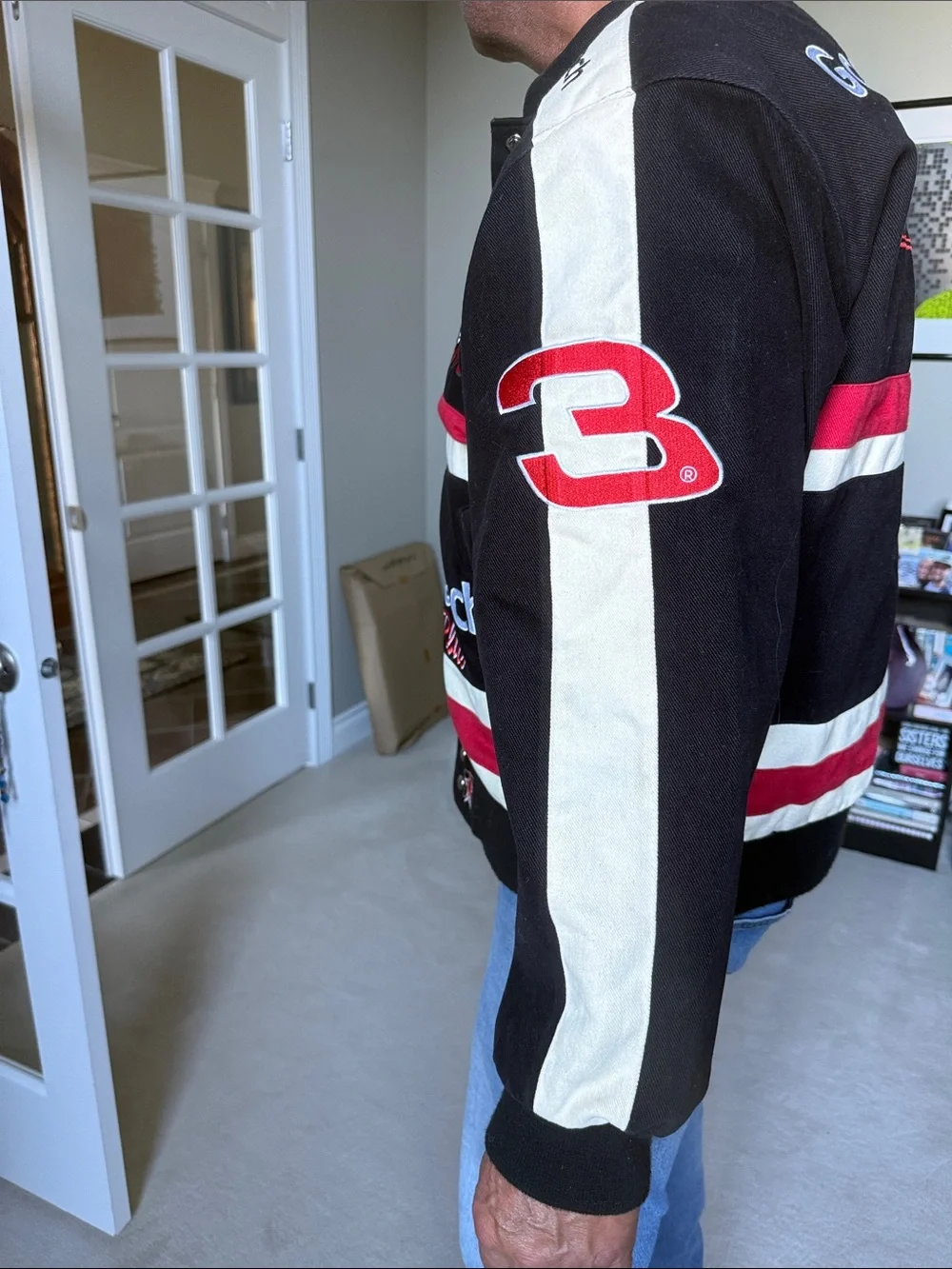 JH Collectibles Black, White & Red Goodwrench Racing Bomber Jacket